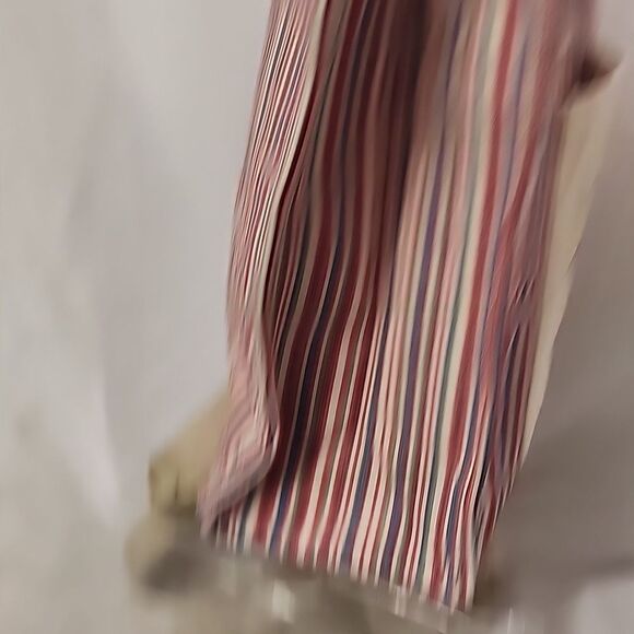 Longaberger Floral Embroidered Striped Botanical Day Small Tote Bag Cottage Core - Picture 6 of 8